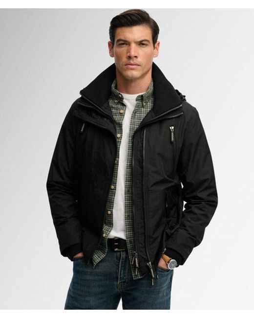Superdry Black & Co Hooded Mountain Windbreaker Jacket for men