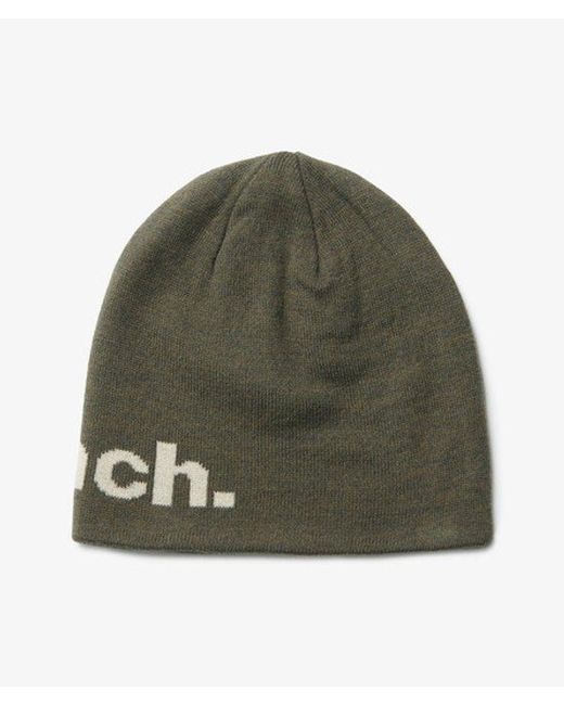 Superdry Green Bench X & Co Bench Jacquard Skater Beanie Hat for men