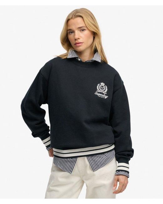 Superdry Black & Co Country Club Crest Crew Sweatshirt