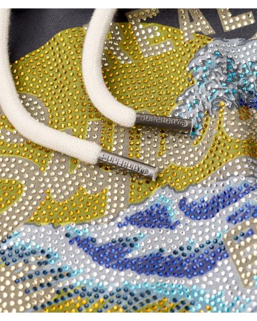 Sweat à capuche vintage logo tokyo Superdry en coloris Blue