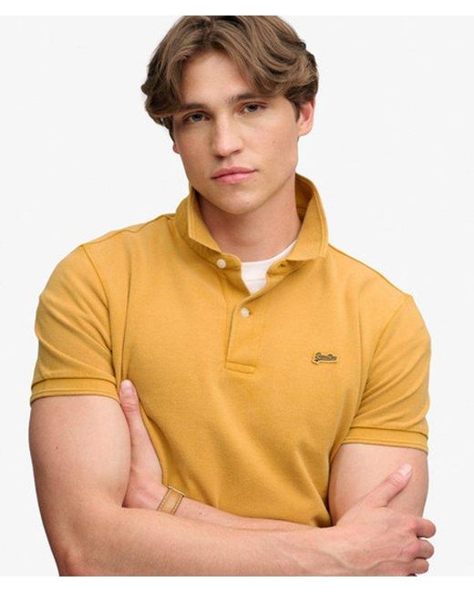 Superdry Yellow & Co Classic Pique Polo Shirt for men