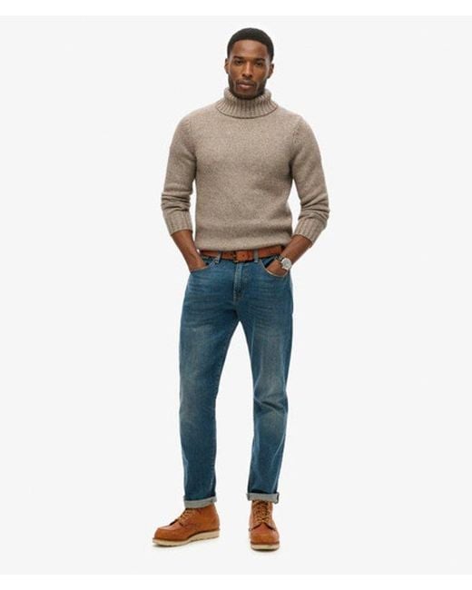 Superdry Natural & Co Brushed Roll Neck Jumper for men
