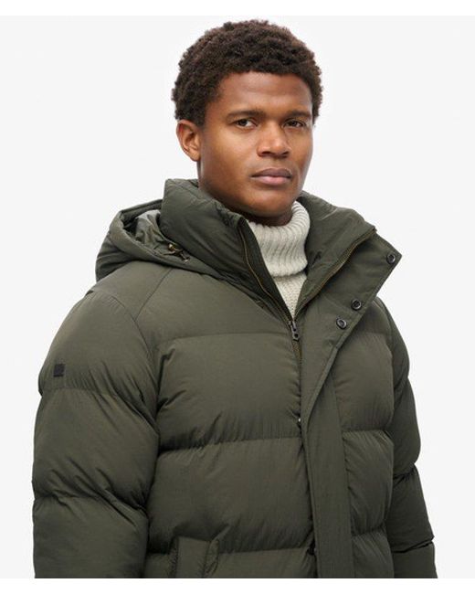 Superdry White & Co Hooded Long Puffer Jacket for men
