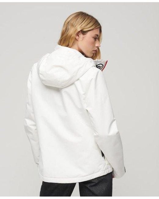 Superdry White Hooded Ultimate Sd-windcheater Jacket