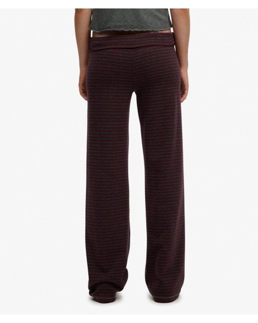 Superdry Purple Athletic Essentials Fold Over joggers