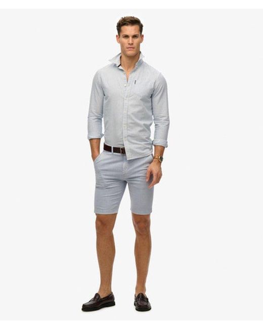 Superdry Gray Vintage International Chino Shorts for men
