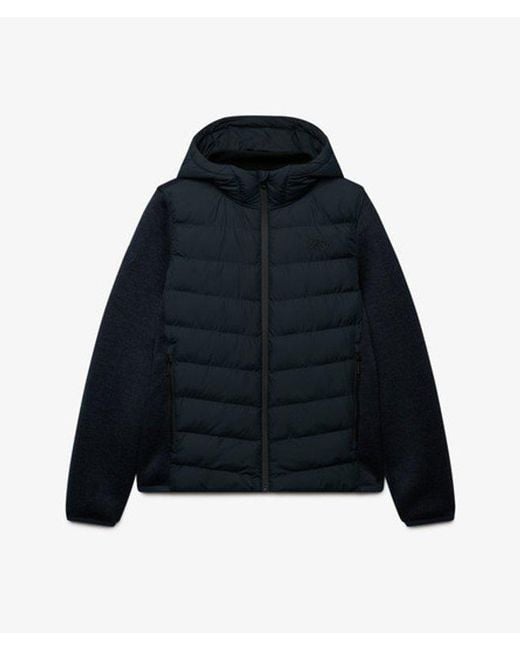 Superdry Blue & Co Hooded Storm Knit Hybrid Jacket for men