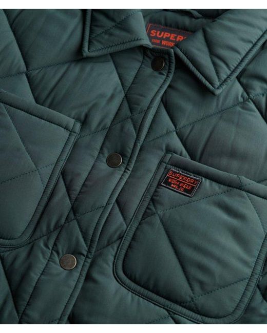Superdry Doorgestikte Chore Liner Jas in het Green
