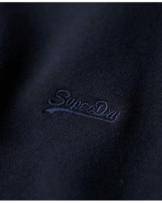Superdry Blue Essential Logo Crew Sweatshirt for men