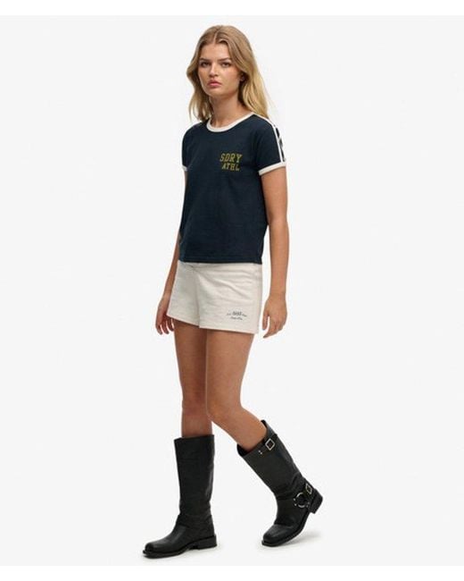 Superdry White & Co Athletic Essentials Jersey Script Shorts