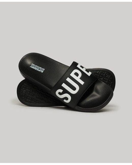 Sandales de piscine véganes core Superdry pour homme en coloris Black