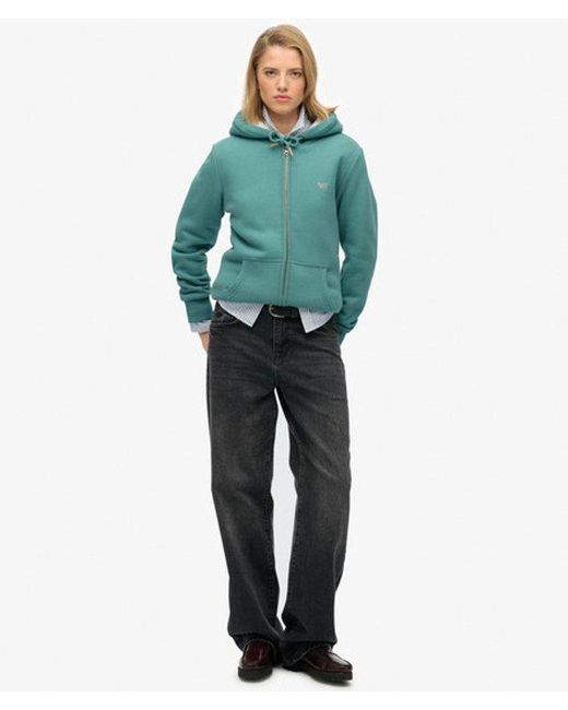 Superdry Green & Co Essential Borg Lined Zip Hoodie