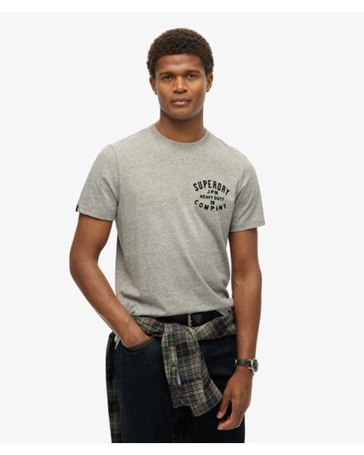 Superdry Gray & Co Machined Goods Workwear T-shirt for men