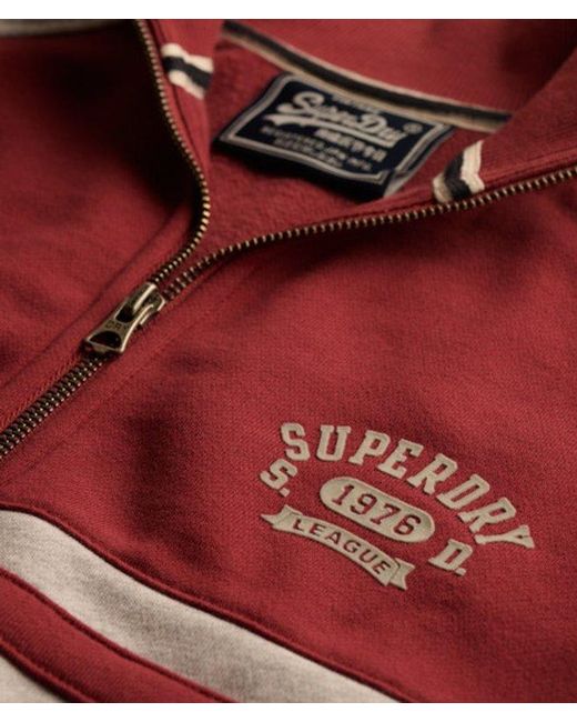 Superdry Red & Co Cult Zip Through Track Top