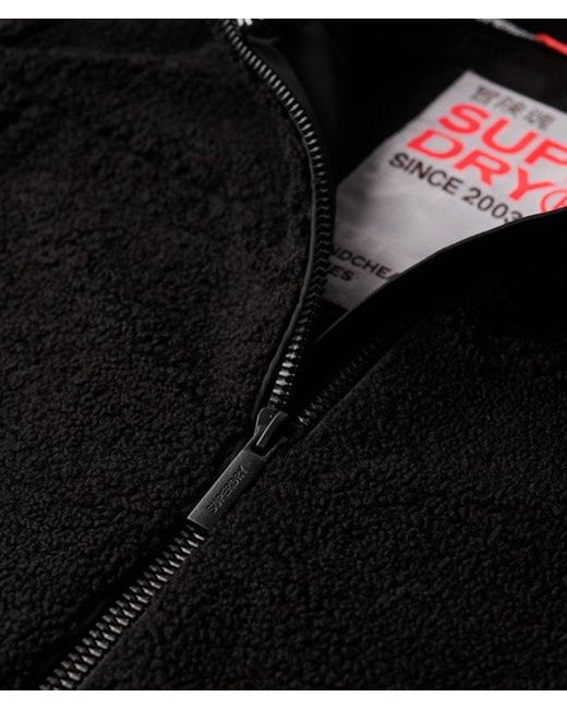 Superdry Black & Co Sherpa Fleece Trekker Jacket