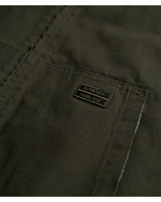 Superdry Black & Co Canvas Surplus Hooded Jacket for men