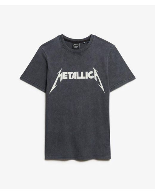 Superdry Blue & Co Metallica X & Co Limited Edition Band T-shirt for men
