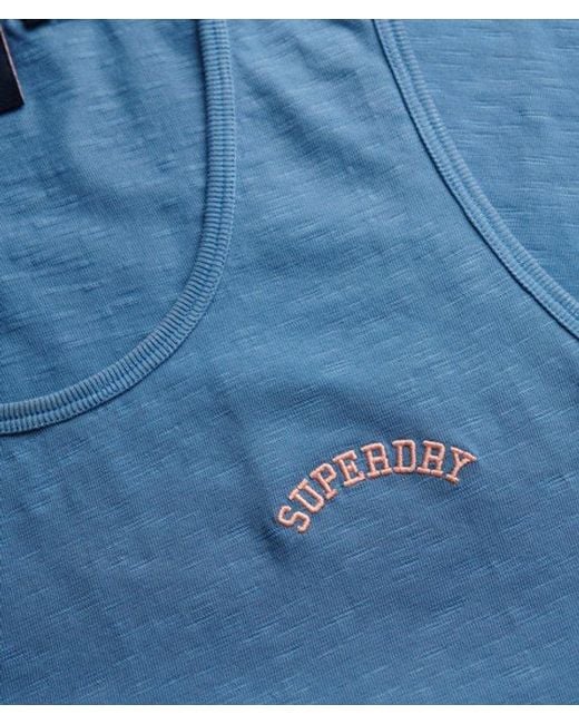 Superdry Blue & Co Essential Logo Garment Dye Vest Top