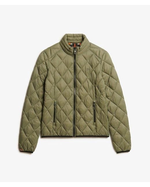 Superdry Green Diamond Quilt Fuji Lite Jacket