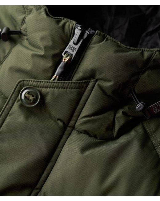 Superdry Green & Co Expedition Puffer Parka Jacket for men