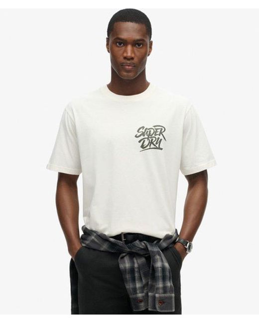 Superdry White & Co Photographic Skate Loose T-shirt for men