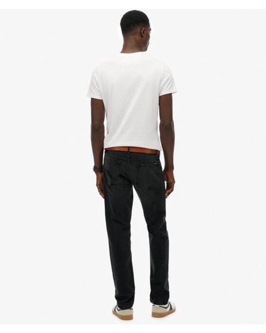 Superdry Black & Co Organic Cotton Vintage Slim Straight Jeans for men