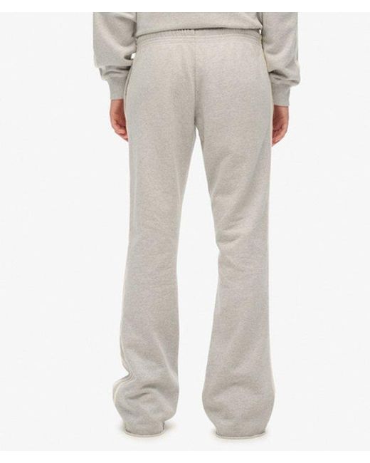 Superdry Athletic joggingbroek Met Wijde Pijpen En Strepen in het Gray