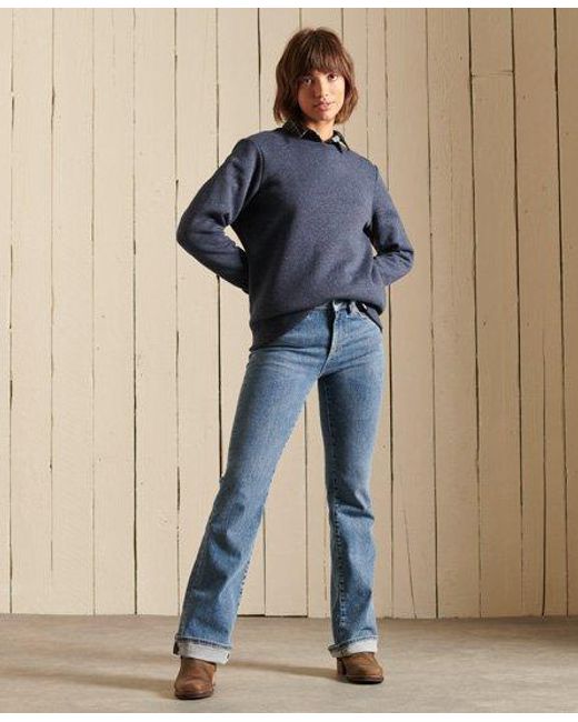 Superdry Blue Vintage Logo Crew Sweatshirt Vintage Marl