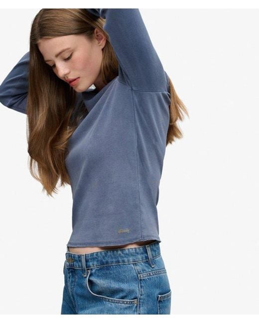 Superdry Blue & Co Bardot Off Shoulder Top