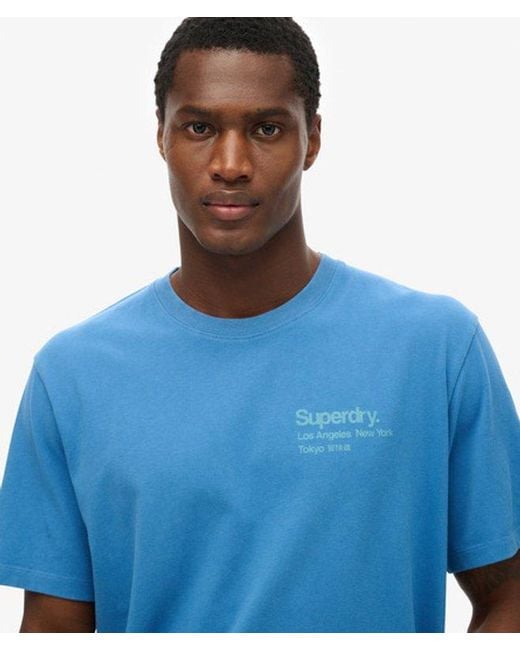 Superdry Blue & Co Core Logo City T-shirt for men