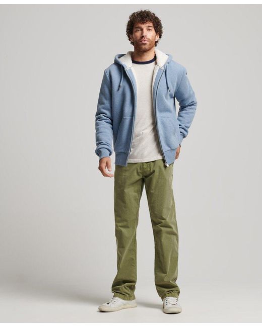 essential borg lined zip hoodie