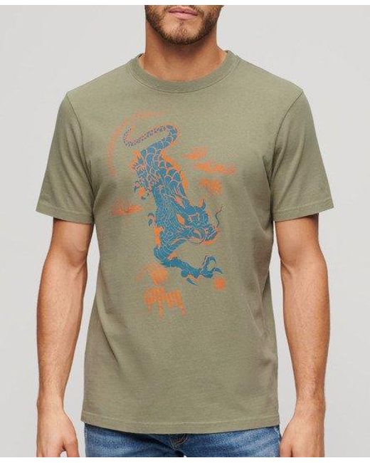 Superdry X Komodo Kailash Dragon T-shirt in het Green voor heren