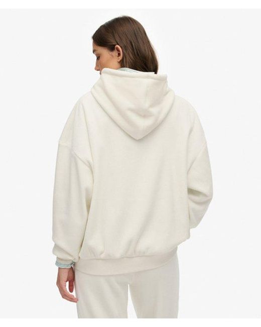 Superdry White & Co Country Club Velour Relaxed Hoodie