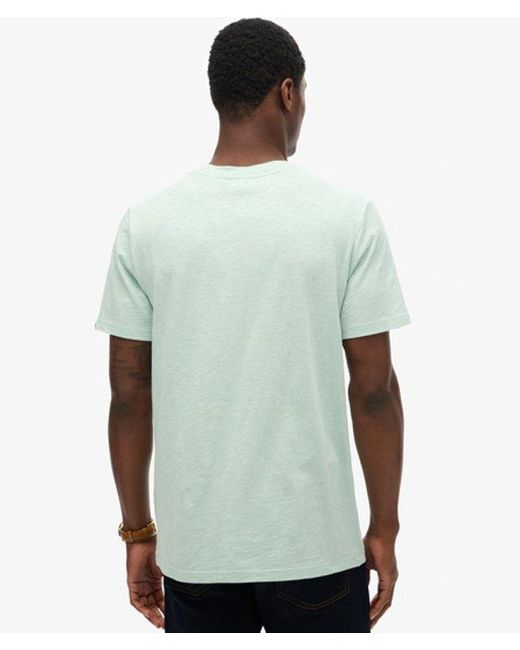 Superdry Green Terrain Logo Stripe Relaxed T-shirt for men