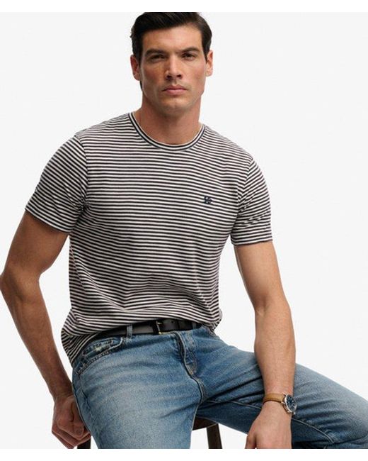 Superdry Gray & Co Classic Essential Stripe T-shirt for men