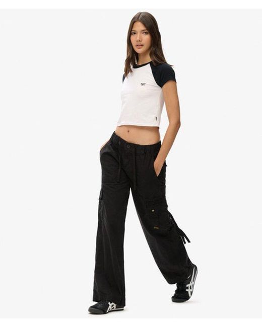 Superdry Black & Co Low Rise Utility Pants