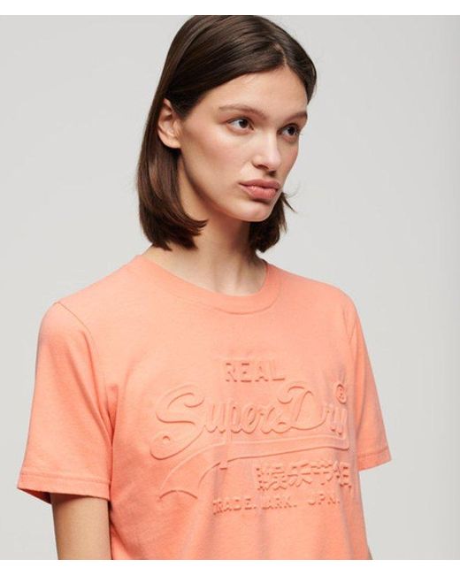 Superdry Orange & Co Embossed Relaxed T-shirt