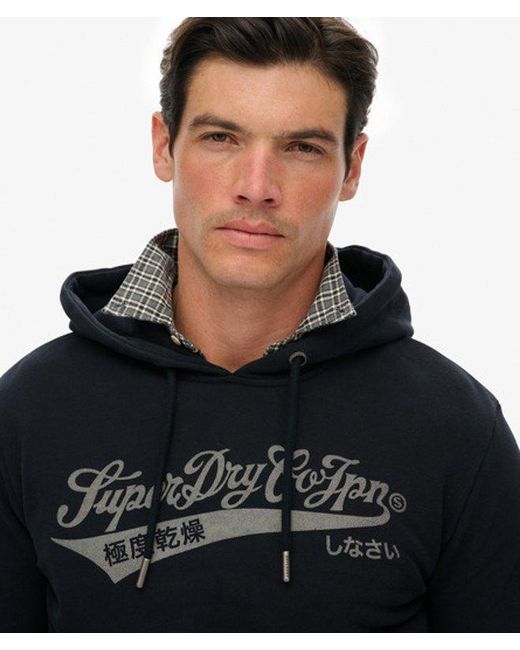 Superdry Blue & Co Heritage Brand Relaxed Hoodie for men