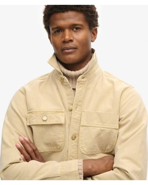 Superdry Natural Cotton Surplus Canvas Overshirt for men