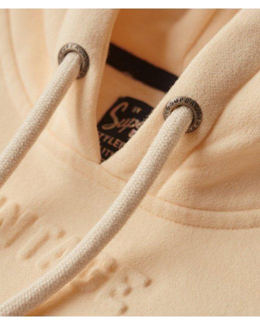 Superdry Natural & Co Embossed Vintage Logo Hoodie