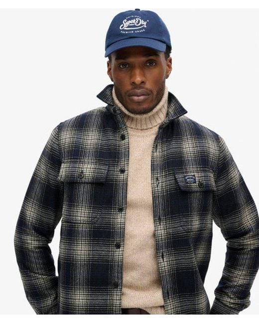 Superdry Black & Co Wool Miller Overshirt for men