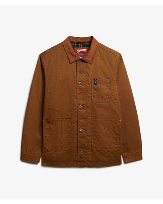 Superdry Brown & Co The Merchant Store - Waxed Worker Jacket for men