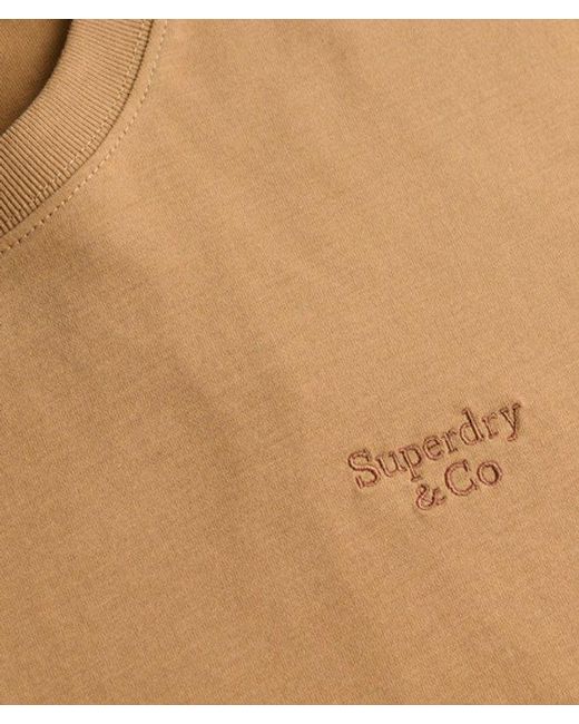 Superdry Green & Co Essential Serif Logo Embroidered T-shirt for men