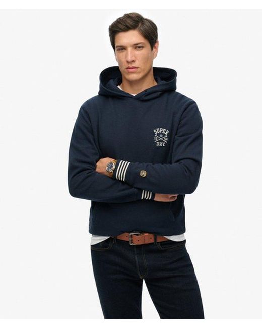 Superdry Blue & Co Athletic Club Hoodie for men