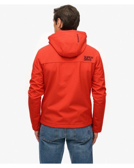 Superdry Red & Co Hooded Soft Shell Trekker Jacket for men
