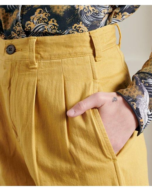 Superdry Natural & Co Dry Pleated Trousers