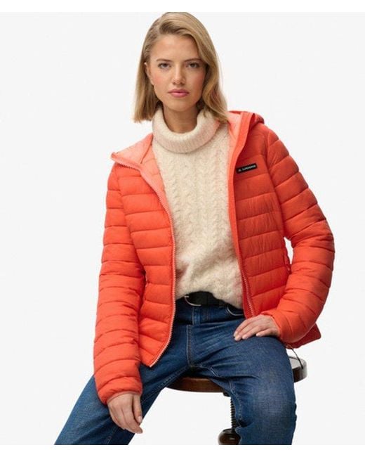 Superdry Red & Co Hooded Fuji Lite Padded Jacket