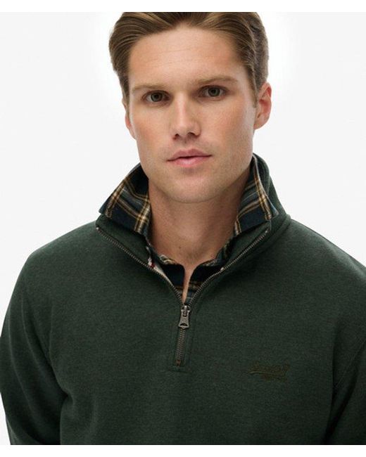 Superdry Green & Co Essential Logo Half Zip for men