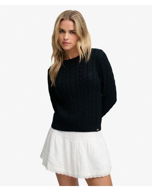 Superdry Blue & Co Essentials Cable Knit Jumper