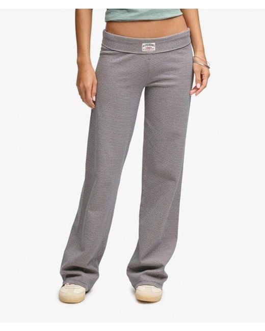 Superdry Blue & Co Athletic Essentials Stripe Jersey Trousers